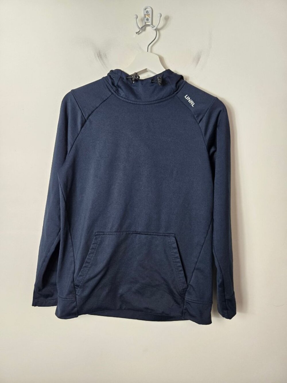 UNRL Youth Size L Crossover Hoodie II Pullover Midweight Sweatshirt Navy - Picture 3 of 10